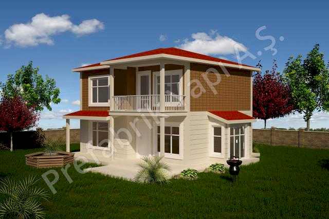 Kümbet 136 m2 Prefabrik Ev