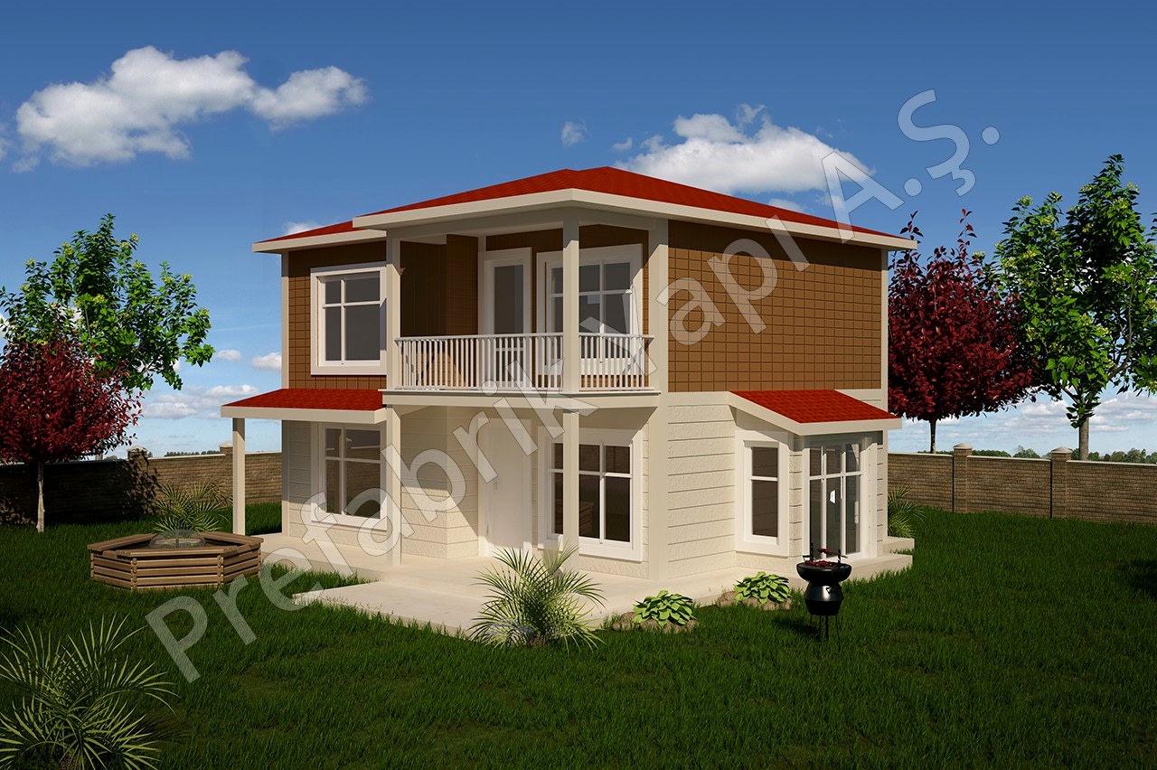 Kümbet 136 m2 1 Prefabrik Ev