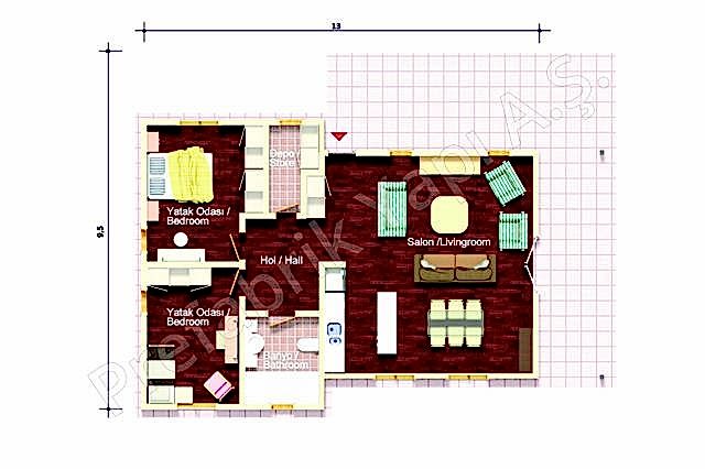Tek Katlı Villa Plan